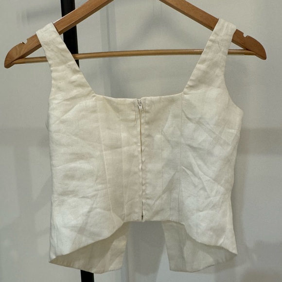 Palm Top - 34 / Coconut Milk KOOKAI white crop top - Picture 4 of 7